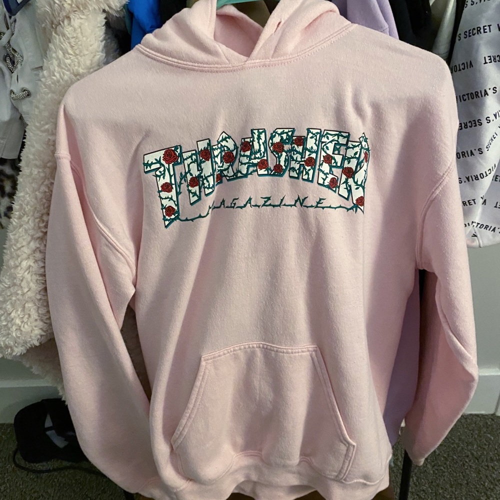 Pink Rose Thrasher Zumiez Hoodie 💖 Size Small